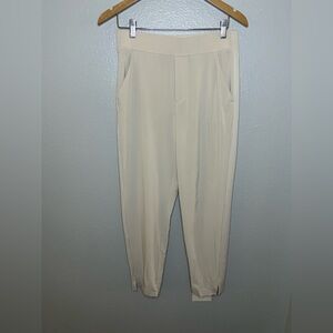 Athleta Brooklyn Ankle Pant Beige Size 6 Pull On Stretch Jogger